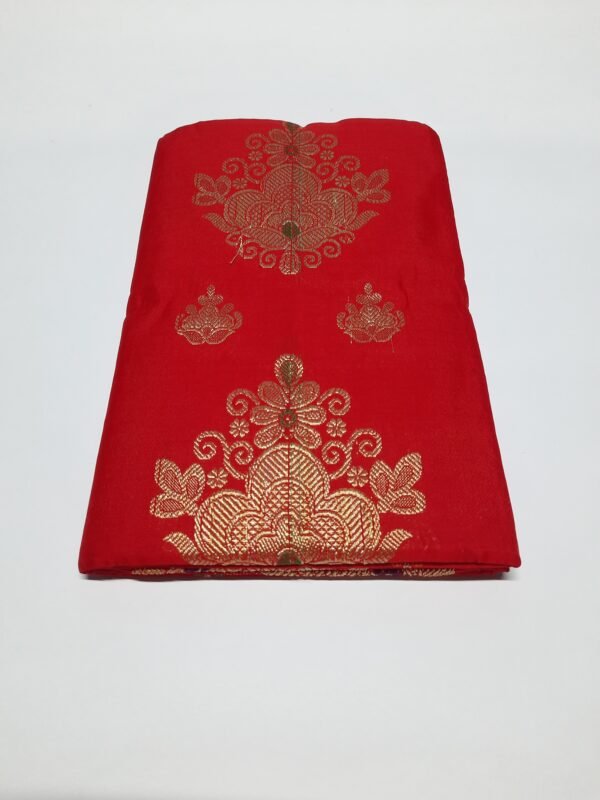 Katan Baby Saree For Girl - Red