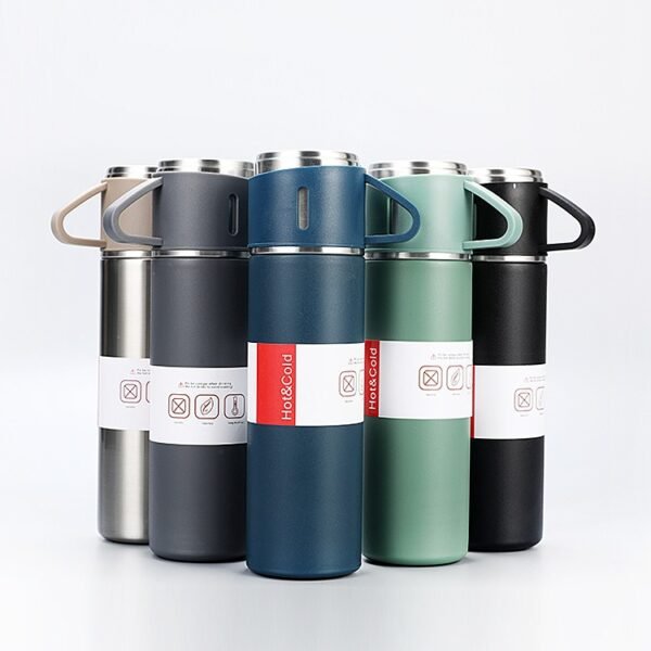 imgi_125_H3a0a46938fdb47819 Vacuum Flask Set with 2 Cups Blue Color