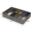 Underbed Shoe Storage Organizer – 12 Pair Compartment Box with Handle